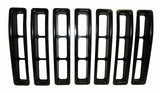 RT Off-Road grille insert set fits 1997-2006 Jeep Wrangler black plastic RT26043