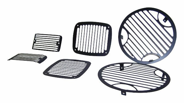 RT Off-Road Stone Guard Set - RT26048 fits 1997-2006 Jeep Wrangler black aluminum powder coat