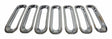 RT Off-Road grille insert set fits 2007-2018 Jeep Wrangler chrome plastic RT26055