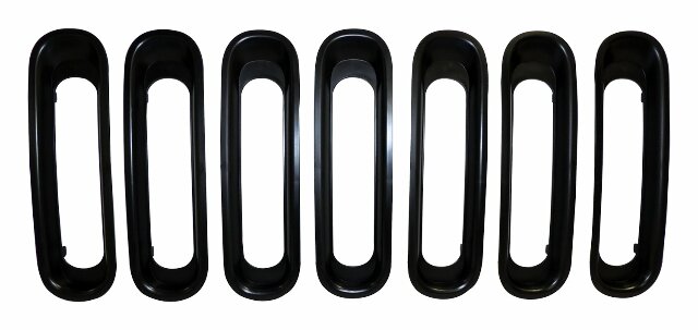 RT Off-Road grille insert set fits 2007-2018 Jeep Wrangler black plastic RT26056