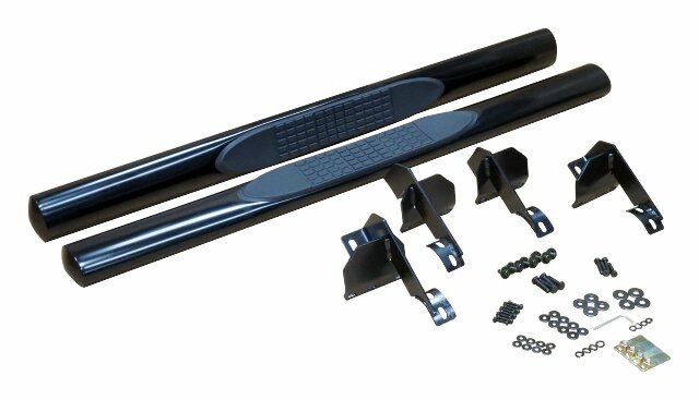 RT Off-Road Side Steps - RT26059 fits 2007-2018 Jeep Wrangler black steel powder coat