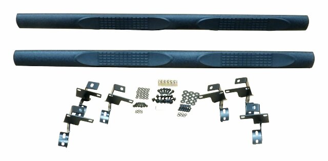 RT Off-Road Side Steps - RT26060 fits 2007-2018 Jeep Wrangler black steel plastic powder coat