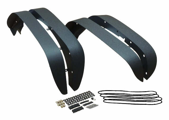 RT Off-Road fender flare fits 2007-2018 Jeep Wrangler black steel powder coat RT26085