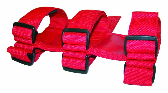 RT Off-Road Fire Extinguisher Holder - RT27005 fits Jeep CJ3/CJ5/CJ6/CJ7 red plastic nylon