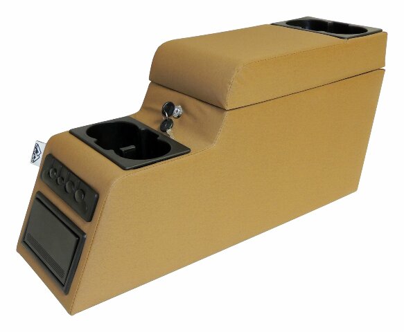 RT Off-Road Locking Center Console - RT27010 fits 1976-1983 Jeep CJ5, 1976-1986 Jeep CJ7, 1981-1986 Jeep CJ8 spice plastic fabric