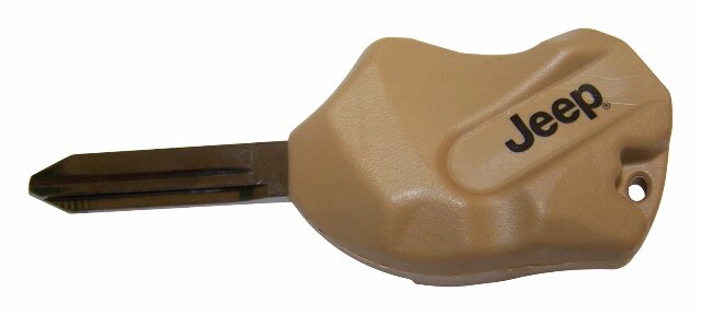 RT Off-Road Rock Key Blank - RT27012 fits 2005-2008 Jeep Grand Cherokee, 2006-2008 Jeep Commander, 2007-2018 Jeep Wrangler tan steel plastic