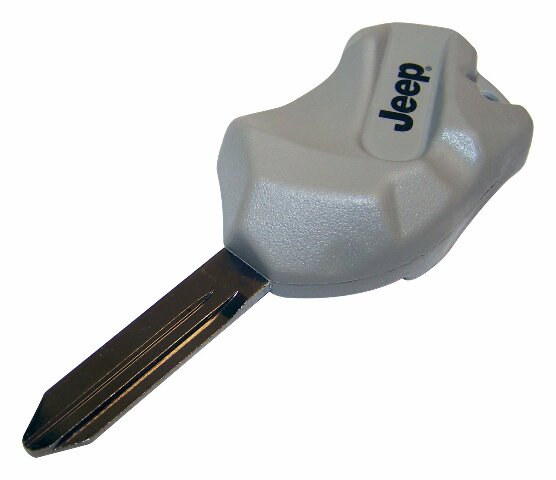 RT Off-Road Rock Key Blank - RT27013 fits 1994-2004 Dodge Dakota AN Dakota, 1994-2001 Dodge Ram BR Ram, 1994-2001 Jeep Cherokee gray plastic