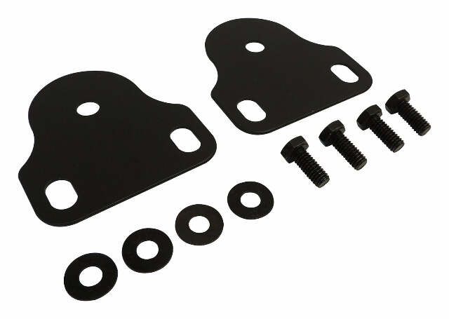 RT Off-Road Windshield Bracket Set - RT27014 fits 1976-1983 Jeep CJ5, 1976-1986 Jeep CJ7, 1981-1986 Jeep CJ8 black stainless steel powder coat