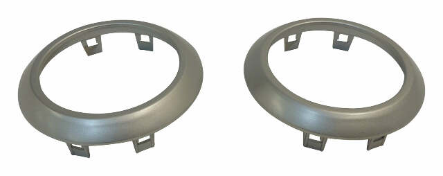 RT Off-Road HVAC Vent Accents - RT27028 fits 2007-2010 Jeep Wrangler brushed silver plastic