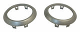 RT Off-Road HVAC Vent Accents - RT27028 fits 2007-2010 Jeep Wrangler brushed silver plastic