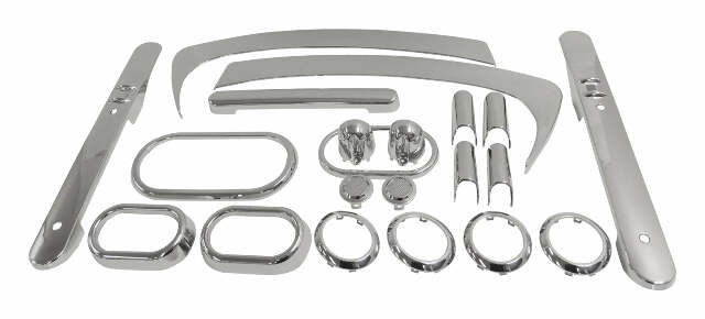 RT Off-Road interior accent kit fits 2007-2010 Jeep Wrangler JK Wrangler w chrome plastic RT27029