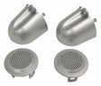 RT Off-Road Tweeter Covers - RT27042 fits 2007-2010 Jeep Wrangler brushed silver plastic
