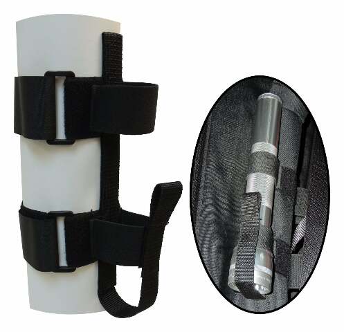 RT Off-Road Flashlight Holder - RT27043 fits Jeep CJ3/CJ5/CJ6/CJ7 black nylon