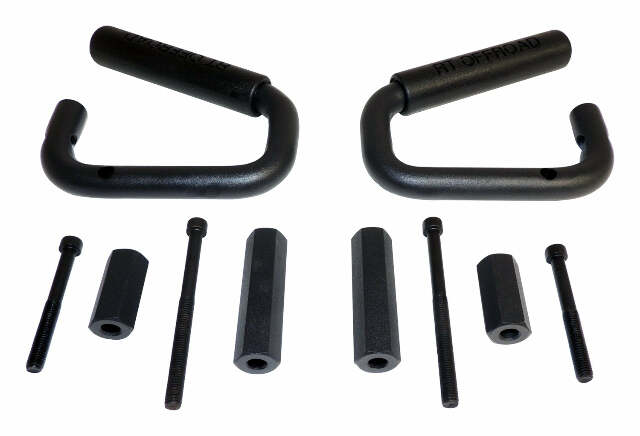 RT Off-Road grab handle fits 2007-2018 Jeep Wrangler black steel plastic powder coat no cutting RT27049