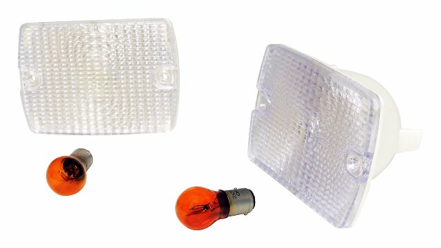 RT Off-Road Parking Light Kit - RT28012 fits 1987-1993 Jeep Wrangler amber clear plastic
