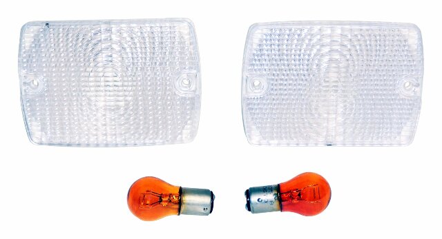 RT Off-Road Parking Light Kit - RT28012 fits 1987-1993 Jeep Wrangler amber clear plastic