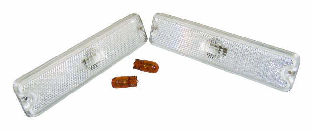RT Off-Road Side Marker Light Kit - RT28013 fits 1987-1995 Jeep Wrangler amber clear plastic
