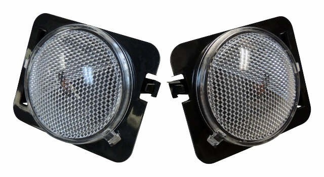RT Off-Road Side Marker Light Kit - RT28028 fits 2007-2018 Jeep Wrangler clear plastic