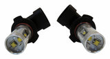 RT Off-Road LED fog lamp kit fits 2001-2005 Dodge Neon, 2003-2010 Dodge Viper, 2004-2008 Chrysler Pacifica black silver plastic direct-fit no cutting RT28047