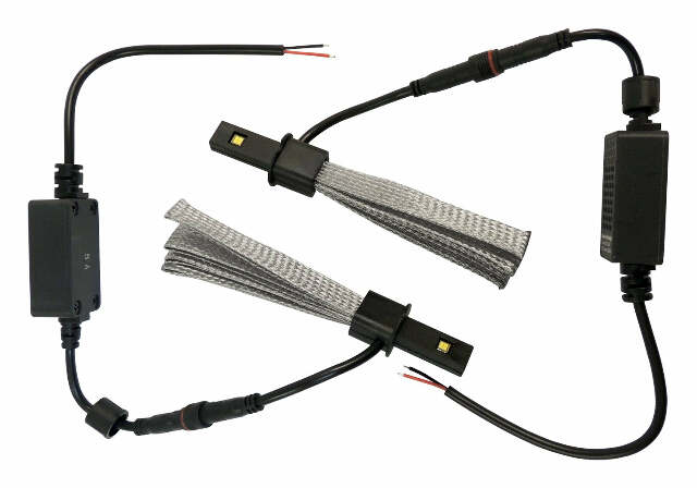 RT Off-Road LED headlight bulb kit universal black silver plastic rubber RT28050
