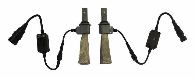 RT Off-Road LED headlight bulb kit fits 1999-2007 Jeep Grand Cherokee black silver plastic direct-fit no cutting RT28059
