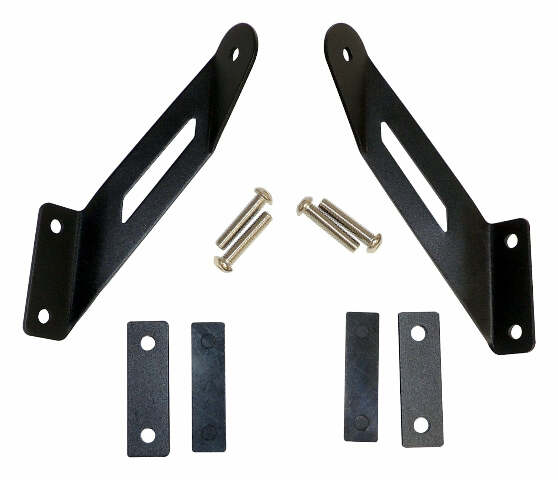 RT Off-Road LED light bar license plate bracket kit fits 2007-2018 Jeep Wrangler black steel no cutting RT28087
