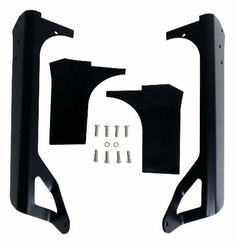 RT Off-Road LED light bar license plate bracket kit fits 1997-2006 Jeep Wrangler black stainless steel rubber powder coat RT28090
