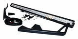 RT Off-Road LED light bar license plate bracket kit fits 1976-1986 Jeep CJ7, 1981-1986 Jeep CJ8, 1987-1995 Jeep Wrangler black steel aluminum rubber powder coat RT28094