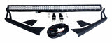 RT Off-Road LED light bar license plate bracket kit fits 1976-1986 Jeep CJ7, 1981-1986 Jeep CJ8, 1987-1995 Jeep Wrangler black steel aluminum rubber powder coat RT28094