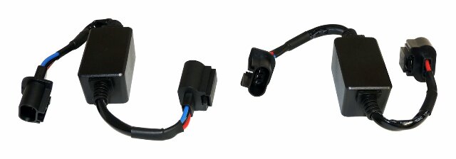 RT Off-Road LED Headlight Adapter Harness Set - RT28098 fits 2007-2018 Jeep Wrangler black green plastic rubber no cutting