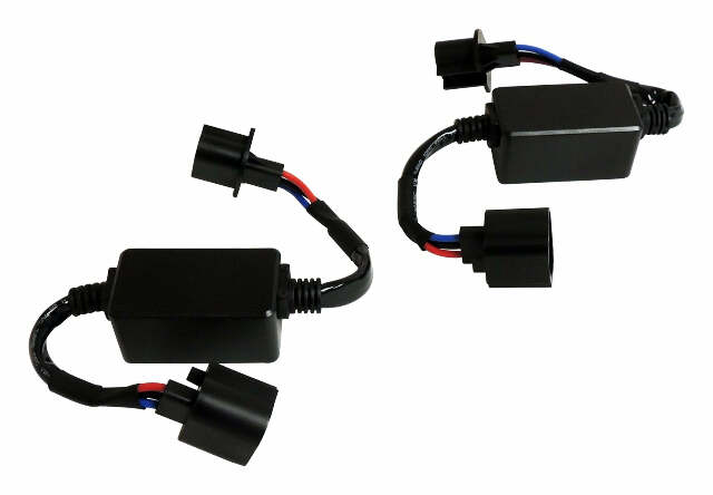 RT Off-Road LED Headlight Adapter Harness Set - RT28098 fits 2007-2018 Jeep Wrangler black green plastic rubber no cutting
