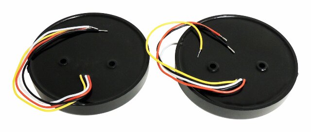 RT Off-Road 5 Round LED Tail Light Kit - RT28099 fits Jeep CJ5/CJ6/CJ7/CJ8 black steel plastic bolt-on