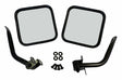 RT Off-Road mirror kit fits 1976-1983 Jeep CJ5, 1976-1986 Jeep CJ7, 1981-1986 Jeep CJ8 black steel RT30002