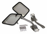 RT Off-Road mirror kit fits Jeep CJ5/CJ6/CJ7/CJ8 stainless steel chrome polished RT30003