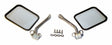 RT Off-Road mirror kit fits 1997-2006 Jeep Wrangler stainless steel rubber polished RT30011