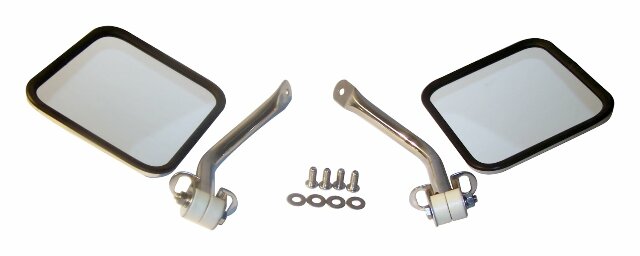 RT Off-Road mirror kit fits 1997-2006 Jeep Wrangler stainless steel rubber polished RT30011