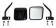RT Off-Road mirror kit fits 1976-1986 Jeep CJ7, 1981-1986 Jeep CJ8, 1987-2018 Jeep Wrangler black steel powder coat RT30021