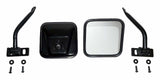 RT Off-Road mirror kit fits 1976-1986 Jeep CJ7, 1981-1986 Jeep CJ8, 1987-2018 Jeep Wrangler black steel powder coat RT30021