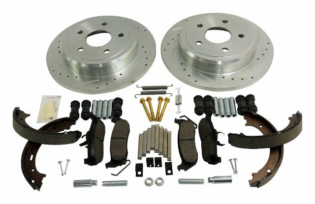RT Off-Road brake component fits 2006-2010 Jeep Commander black silver semi-metallic RT31009