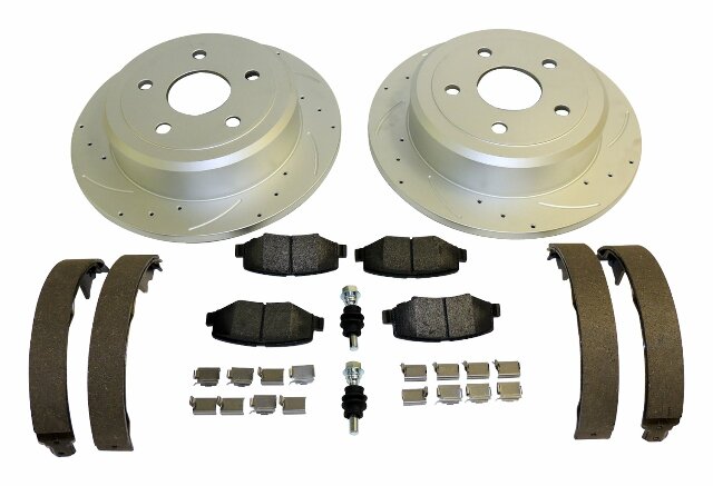 RT Off-Road performance brake kit fits 2007-2018 Jeep Wrangler multi colors steel rubber semi-metallic RT31028