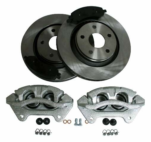RT Off-Road big brake kit fits 2007-2018 Jeep Wrangler black unpainted silver steel rubber semi-metallic no cutting RT31046