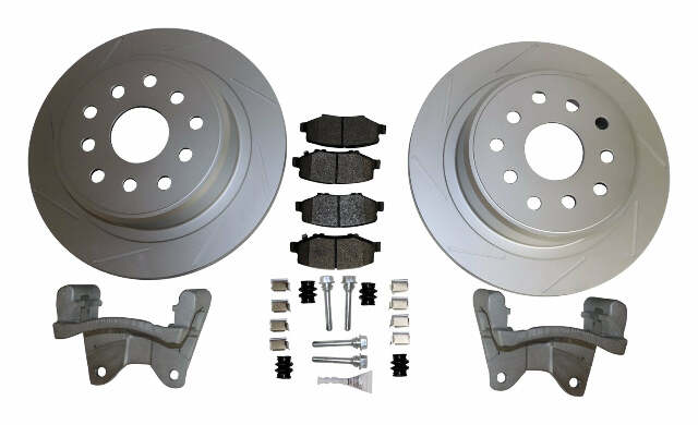 RT Off-Road big brake kit fits 2007-2018 Jeep Wrangler black unpainted steel rubber semi-metallic no cutting RT31057