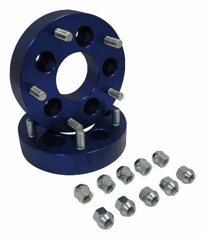RT Off-Road Wheel Adapter Set - RT32002 fits 1984-2001 Jeep Cherokee, 1986-1992 Jeep Comanche, 1987-2006 Jeep Wrangler blue aluminum