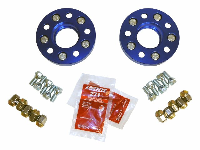 RT Off-Road Wheel Spacer Set - RT32015 fits 2014-2021 Jeep Cherokee, 2015-2018 Jeep Renagade BU Renegade, 2016-2020 Fiat 500x blue steel aluminum