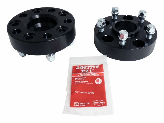 RT Off-Road Wheel Spacer Set - RT32019 fits 2011-2021 Dodge Durango, 2011-2021 Jeep Grand Cherokee, 2018-2021 Jeep Wrangler black unpainted steel aluminum