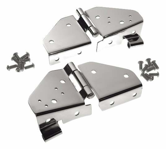 RT Off-Road hinge kit fits 1976-1983 Jeep CJ5, 1976-1986 Jeep CJ7, 1981-1986 Jeep CJ8 stainless steel RT34017