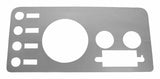 RT Off-Road Dash Overlay - RT34027 fits 1976-1983 Jeep CJ5, 1976-1986 Jeep CJ7, 1981-1986 Jeep CJ8 stainless steel