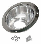 RT Off-Road Fuel Filler Bezel - RT34056 fits 1997-2006 Jeep Wrangler stainless steel polished includes hardware
