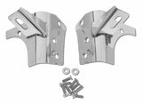 RT Off-Road windshield light mount bracket set fits 1997-2006 Jeep Wrangler stainless steel polished bolt-on includes hardware RT34067