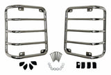 RT Off-Road Tail Light Guard Set - RT34080 fits 2007-2018 Jeep Wrangler stainless steel polished